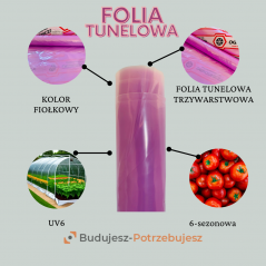 FOLIA OGRODNICZA TUNELOWA UV6 6-sezonowa wymiar 12x33