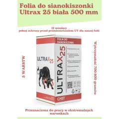 Folia do belowania sianokiszonki Ultrax 25 50cm x 18mb - wersja premium