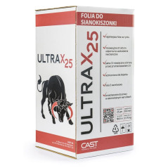 Folia do belowania sianokiszonki Ultrax 25 75cm x 15mb - wersja premium