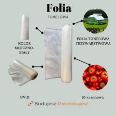 FOLIA OGRODNICZA UV10 10-SEZONOWA  8m x 6mb, produkcja 2026